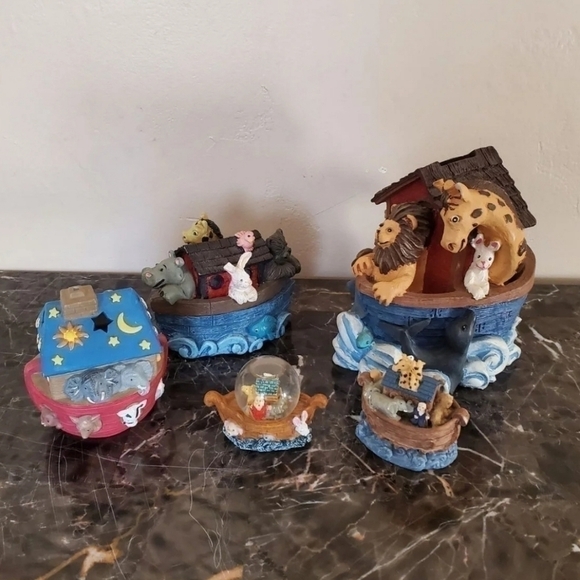 Noah's Ark Vintage Resin collection 5 pcs - Picture 1 of 12
